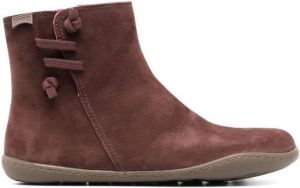 Camper leather rope-detail ankle-boots Brown