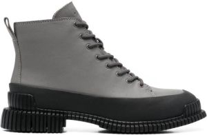 Camper logo lace-up ankle boots Grey