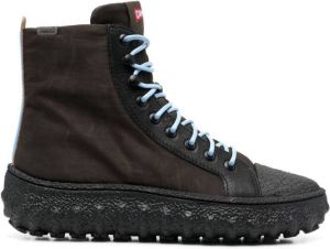 Camper logo lace-up boots Green