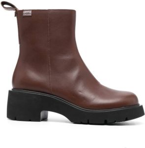 Camper Milah 60mm leather boots Brown