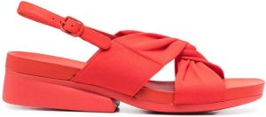 Camper Minikaah cross strap sandals Red