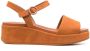 Camper Misia suede wedge sandals Brown - Thumbnail 1