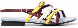 Camper multi-straps colour-block sandals Red