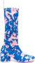 Camper Niki 65mm paint-splatter boots Blue - Thumbnail 1