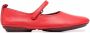 Camper Nina touch-strap leather ballerina shoes Red - Thumbnail 1