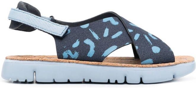 Camper Oruga crossover-strap sandals Blue