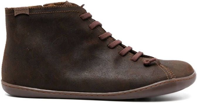 Camper Peu Cami lace-up leather boots Brown