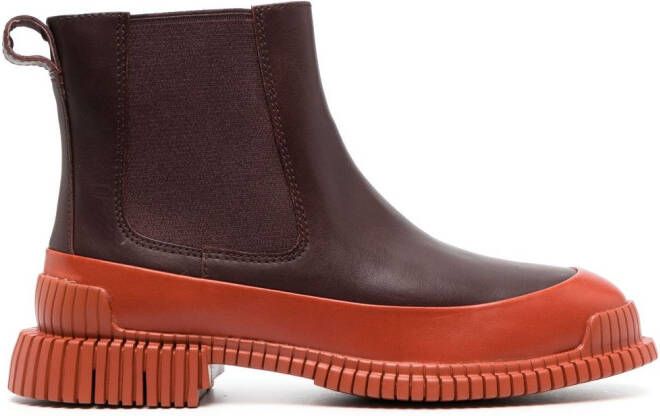 Camper Pix ankle-length leather boots Red