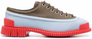 Camper Pix lace-up panelled shoes Green