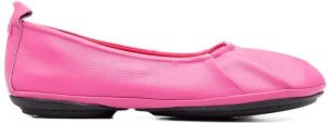 Camper pleated-detail ballerina shoes Pink