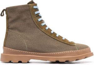 Camper ridged-sole lace-up boots Green