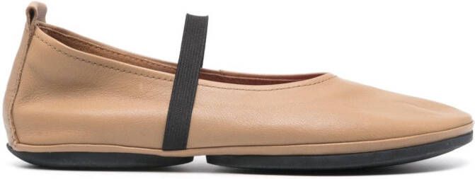 Camper Right Nina leather ballerina shoes Brown