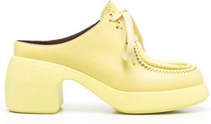 Camper slip-on lace-up mules Yellow