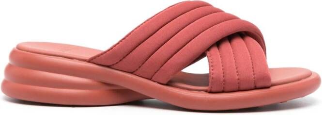 Camper Spiro 40mm crossover-strap sandals Red