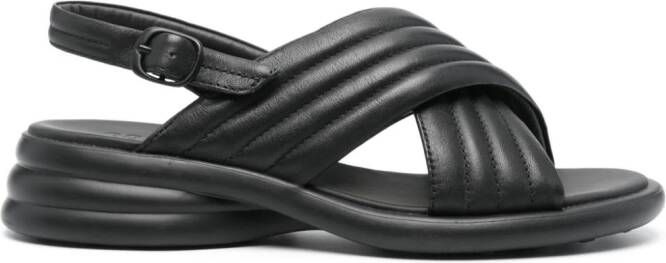 Camper Spiro 40mm leather sandals Black