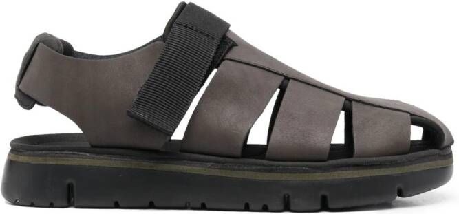 Camper strap fastenting chunky sole sandals Brown