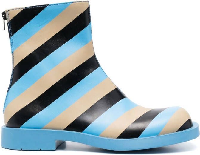 Camper striped ankle boots Blue