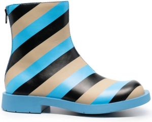 Camper striped ankle boots Blue