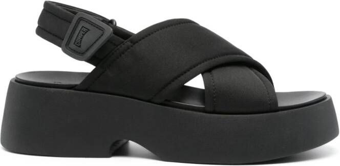 Camper Tasha 55mm crossover sandals Black