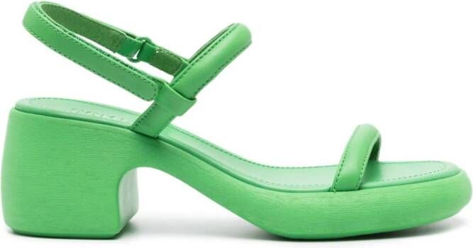 Camper Thelma 70mm leather sandals Green