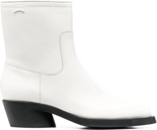 Camper Upright 60mm ankle boots White