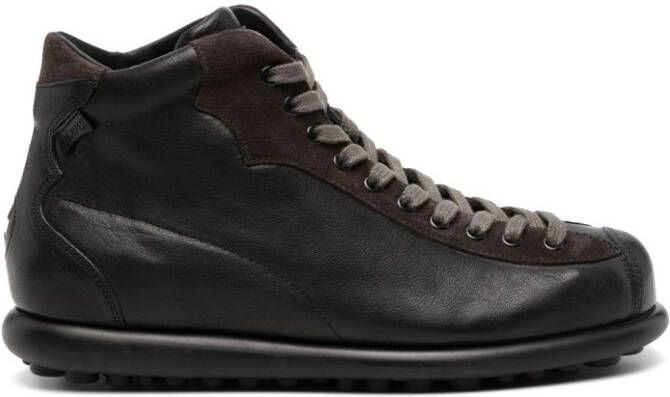 Camper vegetal-leather lace-up ankle boots Black