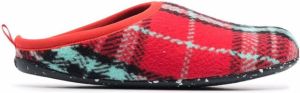 Camper Wabi pattern knitted slippers Red