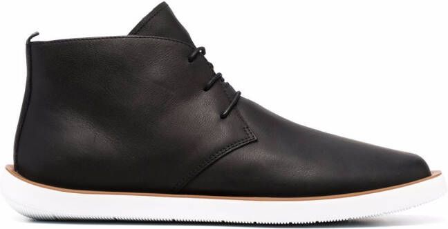 Camper Wagon lace-up ankle boots Black