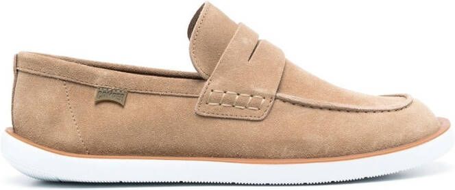 Camper Wagon suede penny loafers Neutrals