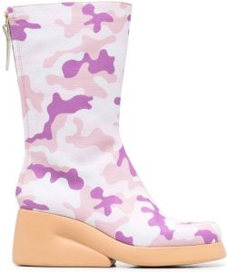Camper x Ssense camouflage-print boots Pink