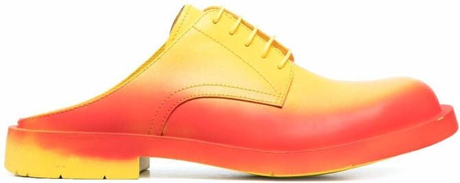 CamperLab 1978 gradient effect open heel oxford shoes Yellow