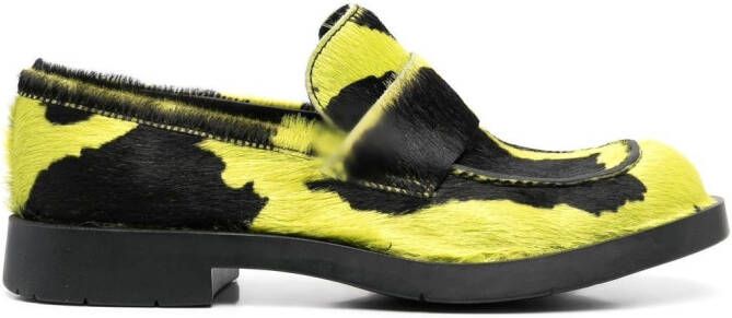 CamperLab animal-print leather loafers Yellow