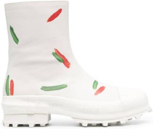 CamperLab chunky printed ankle boots White