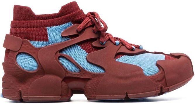 CamperLab cut-out-panelled-sneakers Red