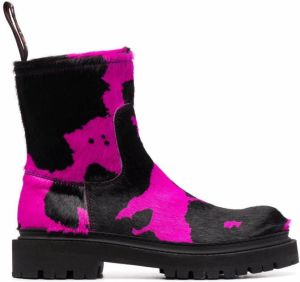 CamperLab Eki cow print boots Purple