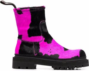 CamperLab Eki cow-print boots Purple