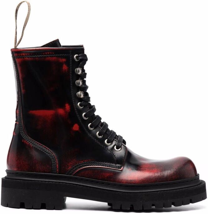 CamperLab Eki lace-up leather boots Black