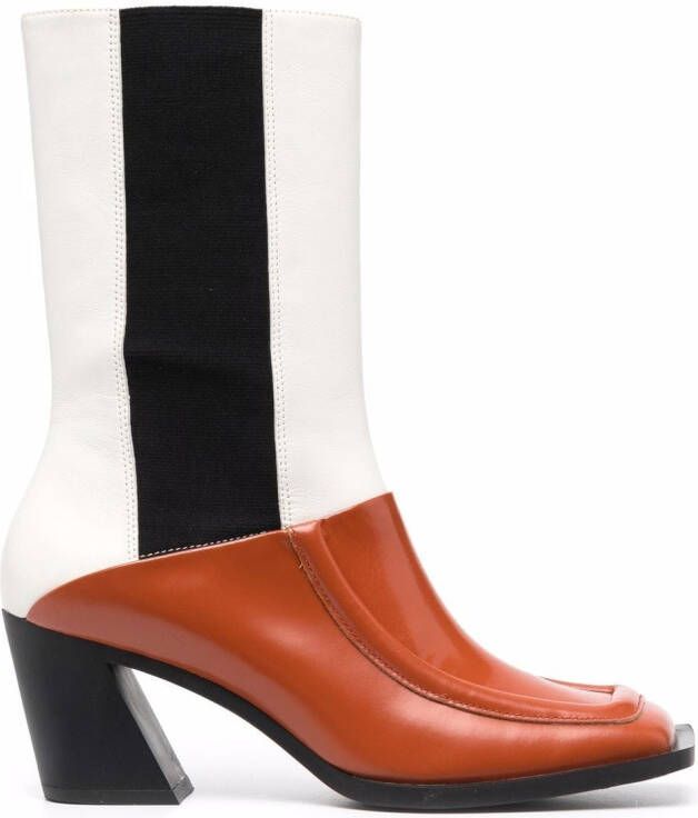 CamperLab Karole colour-block leather boots White