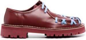 CamperLab lace-up leather Derby shoes Red