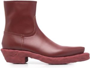 CamperLab leather ankle boots Red