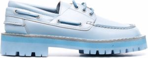 CamperLab lug-sole angular-toe boat shoes Blue