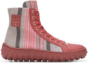 CamperLab striped high-top sneakers Red