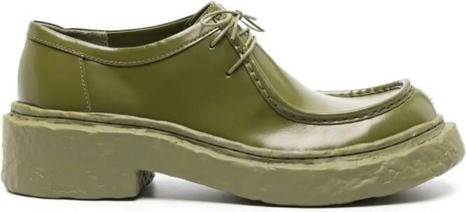 CamperLab Vamonos leather derby shoes Green