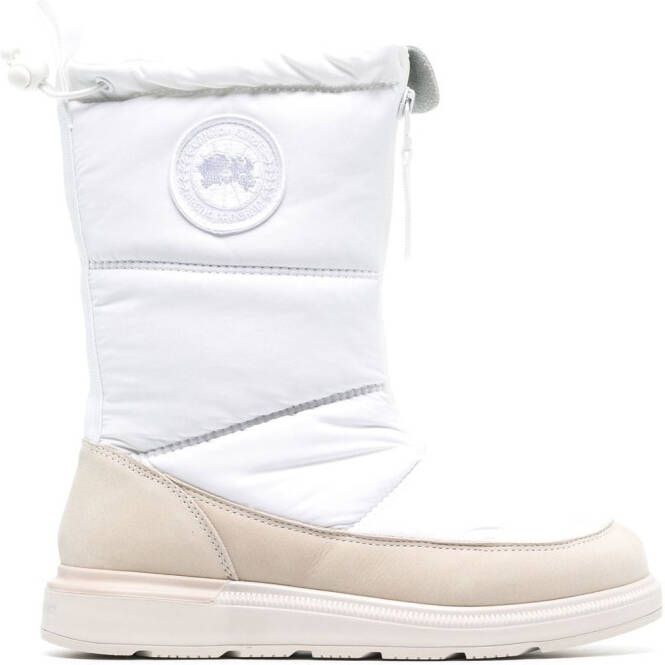 Canada Goose Cypress fold-down puffer boots White