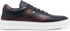 Canali pebbled low-top sneakers Blue