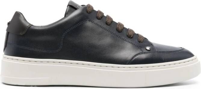 Canali two-tone lace-up sneakers Blue