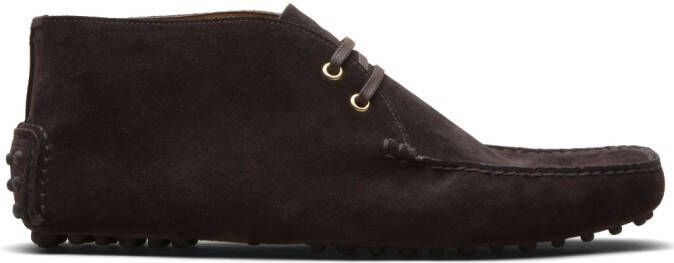 Car Shoe ankle-length suede booties Brown