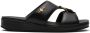 Car Shoe buckle-embellished flat sandals Black - Thumbnail 1