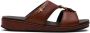 Car Shoe buckle-embellished flat sandals Brown - Thumbnail 1