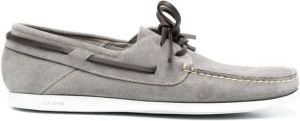 Car Shoe lace-detail suede loafers Grey